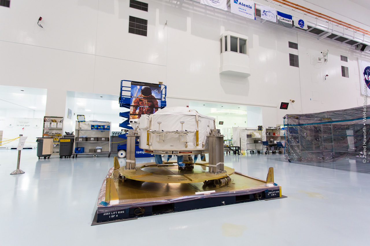 This docking adapter was scheduled for flight on CRS-9 in December -- it's twin was destroyed in the CRS-7 explosion on June 28, 2015